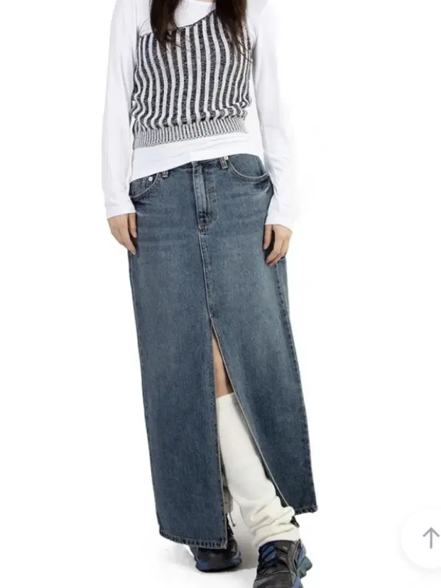 릿킴 CARPENTER DENIM LONG SKIRT